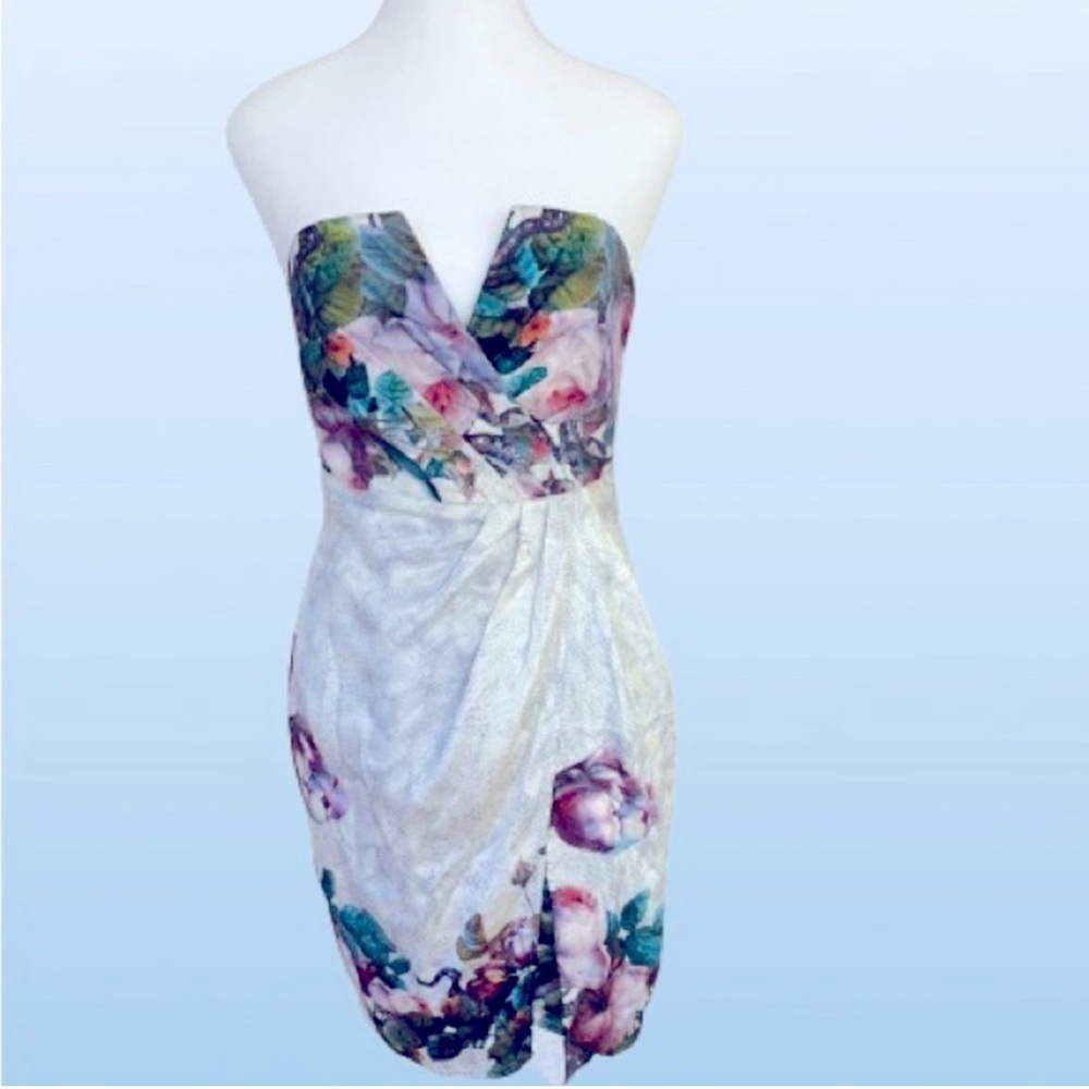 Zimmermann silk Floral Strapless Dress size 1